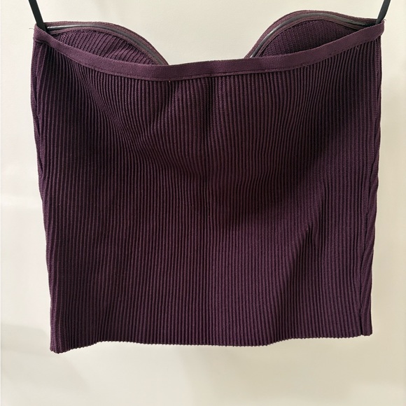 Babaton Purple Ribbed Top - Picture 2 of 3